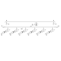 Steinhauer Aufbau-Strahlerleiste NATASJA, 6-flammig, inkl. 6x 7W LED 2700K 500lm, dimmbar, stahl geb�rstet