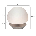 table lamp ANCILLA round, short, with touch dimmer G9 IP20, beech, natural colour dimmable