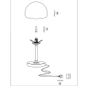 Steinhauer table lamp ANCILLA MUSHROOM long, with switching function G9 IP20, chrome, polished aluminium dimmable