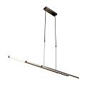 LED Pendelleuchte ZELENA, Up/Down, 80-140cm (ausziehbar), 40W 2200-4000K (CCT) 3200+800lm, mit Touch-Dimmer, stahl geb�rstet