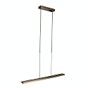 LED Pendelleuchte ZELENA, Up/Down, 80-140cm (ausziehbar), 40W 2200-4000K (CCT) 3200+800lm, mit Touch-Dimmer, stahl geb�rstet