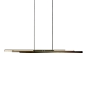 LED Pendelleuchte ZELENA, Up/Down, 80-140cm (ausziehbar), 40W 2200-4000K (CCT) 3200+800lm, mit Touch-Dimmer, stahl geb�rstet