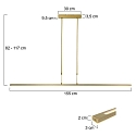 Steinhauer pendant luminaire ZELENA IP20, dimmable