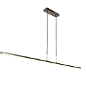 Steinhauer Steinhauer Pendant luminaire ZELENA LED, 3 flames, L:150cm, silver
