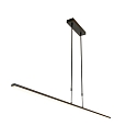 Steinhauer Pendant luminaire ZELENA LED, 3 flames, L:150cm, black