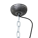 Steinhauer Pendelleuchte BIKKEL, 1-flammig, � 32cm, E27 max. 60W, Metallschirm, schwarz matt / Abdeckung satiniert