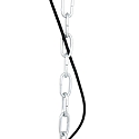 Steinhauer Pendelleuchte BIKKEL, 1-flammig, � 32cm, E27 max. 60W, Metallschirm, schwarz matt / Abdeckung satiniert