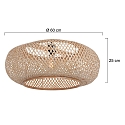 anne light & home Anne Light Schirm K2000HS Holz Braun Ø:60cm h:25cm