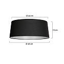 anne light & home Anne Light Schirm K2010SS Leinen Schwarz + Weiß ø: 47/43cm h: 19cm