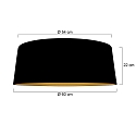 Steinhauer Steinhauer Schirm K2013SS Leinen Schwarz/Gold Ø54/60cm h:22cm