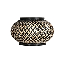 anne light & home Anne Light Schirm K2014BS Schwarz/Holz H:14cm ø:22,5cm