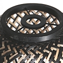 anne light & home Anne Light Schirm K2014BS Schwarz/Holz H:14cm ø:22,5cm