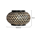 anne light & home Anne Light Schirm K2014BS Schwarz/Holz H:14cm ø:22,5cm