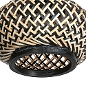 anne light & home Anne Light Schirm K2014BS Schwarz/Holz H:14cm ø:22,5cm