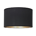 anne light & home Leuchtenschirm KAPPEN, � 30cm, zylindrisch, Leinen schwarz / innen gold