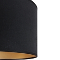 anne light & home Leuchtenschirm KAPPEN, � 30cm, zylindrisch, Leinen schwarz / innen gold