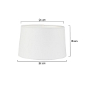 Mexlite shade KAPPEN - � 30CM conical, white