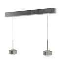 pendant luminaire PUK! PRO 120 MOTION 2 flames IP20, nickel matt dimmable