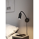 Top Light LED Wandleuchte NEO! FLEX HOTEL II (NV), 14W 2700K 1500lm 25-65� (variabel),  mit Kabel, schwarz matt