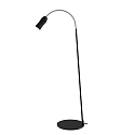 floor lamp NEO! FLOOR (LV) with flex arm, focusable IP20, black matt, silver dimmable