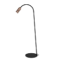 floor lamp NEO! FLOOR (LV) with flex arm, focusable IP20, copper, black matt dimmable