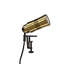 clamp lamp NEO! CLAMP (MV) adjustable, switchable, focusable IP20, brass, black matt 