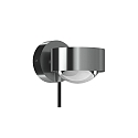 LED Wandleuchte PUK MINI WALL +, � 8cm, Up/Down, 16W 2700K, CRi 90, dimmbar, drehbar, ohne Linse, chrom matt