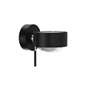 Top Light LED Wandleuchte PUK MINI WALL +, � 8cm, Up/Down, 16W 2700K, CRi 90, dimmbar, drehbar, ohne Linse, schwarz matt/chrom