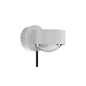 LED Wandleuchte PUK MINI WALL +, � 8cm, Up/Down, 16W 2700K, CRi 90, dimmbar, drehbar, ohne Linse, wei� matt/chrom