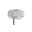 Top Light LED Wandleuchte PUK MINI WALL +, � 8cm, Up/Down, 16W 2700K, CRi 90, dimmbar, drehbar, ohne Linse, wei� matt/chrom