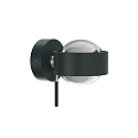 Top Light LED Wandleuchte PUK MINI WALL +, � 8cm, Up/Down, 16W 2700K, CRi 90, dimmbar, drehbar, ohne Linse, anthrazit matt/chrom