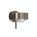 LED Wandleuchte PUK MINI WALL +, � 8cm, Up/Down, 16W 2700K, CRi 90, dimmbar, drehbar, ohne Linse, nickel matt