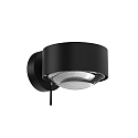 Top Light LED Wandleuchte PUK MAXX WALL +, � 13cm, Up/Down, 20W 2700K, CRi 90, dimmbar, drehbar, ohne Linse, schwarz matt/chrom