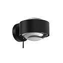 Top Light LED Wandleuchte PUK MAXX WALL +, � 13cm, Up/Down, 20W 2700K, CRi 90, dimmbar, drehbar, ohne Linse, schwarz matt/chrom