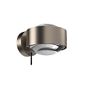 Top Light LED Wandleuchte PUK MAXX WALL +, � 13cm, Up/Down, 20W 2700K, CRi 90, dimmbar, drehbar, ohne Linse, nickel matt
