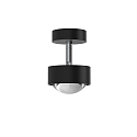 LED Deckenleuchte PUK MINI TURN, � 8cm, 8W 2700K, CRi 90, dreh- und schwenkbar, dimmbar, ohne Linse, schwarz matt/chrom