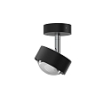 Top Light LED Deckenleuchte PUK MINI TURN, � 8cm, 8W 2700K, CRi 90, dreh- und schwenkbar, dimmbar, ohne Linse, schwarz matt/chrom