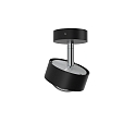 Top Light LED Deckenleuchte PUK MINI TURN, � 8cm, 8W 2700K, CRi 90, dreh- und schwenkbar, dimmbar, ohne Linse, schwarz matt/chrom