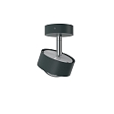 Top Light LED Deckenleuchte PUK MINI TURN, � 8cm, 8W 2700K, CRi 90, dreh- und schwenkbar, dimmbar, ohne Linse, anthrazit matt/chrom