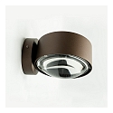 Top Light outdoor wall luminaire PUK MAXX WALL OUTDOOR up / down, rigid, without lens IP44, brown, mat dimmable