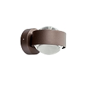 Top Light outdoor wall luminaire PUK MINI WALL OUTDOOR (COB LED) up / down, rigid, without lens IP44, brown, mat dimmable