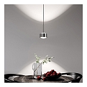 pendant luminaire PUK MAXX DROP SOLO (COB LED) up / down, rigid, without lens IP20, black matt dimmable