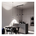 pendant luminaire PUK MAXX DROP SOLO (COB LED) up / down, rigid, without lens IP20, black matt dimmable