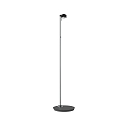 Top Light LED Stehleuchte PUK MINI FLOOR MINI SINGLE, � 8cm, Up/Down, 20W 2700K, CRi 95, ohne Linse, schwarz matt/chrom
