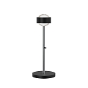 Top Light LED Tischleuchte PUK MINI EYE TABLE, � 8cm/H 37cm, 20W 2700K, CRi 95, starr, ohne Linse, schwarz matt/chrom