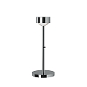LED Tischleuchte PUK MINI EYE TABLE, � 8cm/H 37cm, 20W 2700K, CRi 95, starr, ohne Linse, chrom