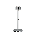 Top Light LED Tischleuchte PUK MINI EYE TABLE, � 8cm/H 37cm, 20W 2700K, CRi 95, starr, ohne Linse, chrom