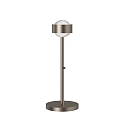 Top Light LED Tischleuchte PUK MINI EYE TABLE, � 8cm/H 37cm, 20W 2700K, CRi 95, starr, ohne Linse, nickel matt