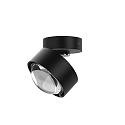 Top Light LED Deckenleuchte PUK MINI MOVE, � 8cm, 8W 2700K, CRi 90, dreh-/schwenkbar, ohne Linse, schwarz matt/chrom