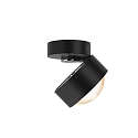 Top Light LED Deckenleuchte PUK MINI MOVE, � 8cm, 8W 2700K, CRi 90, dreh-/schwenkbar, ohne Linse, schwarz matt/chrom